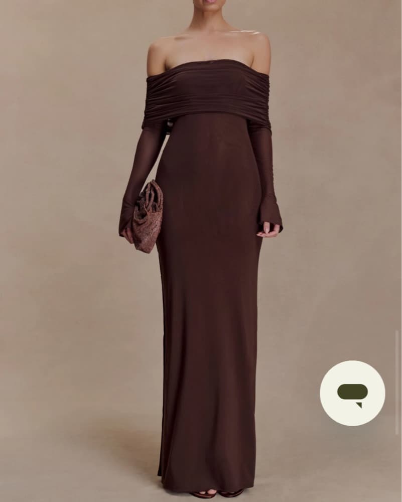 Meshki Josie Off Shoulder Mesh Maxi  - Image 5