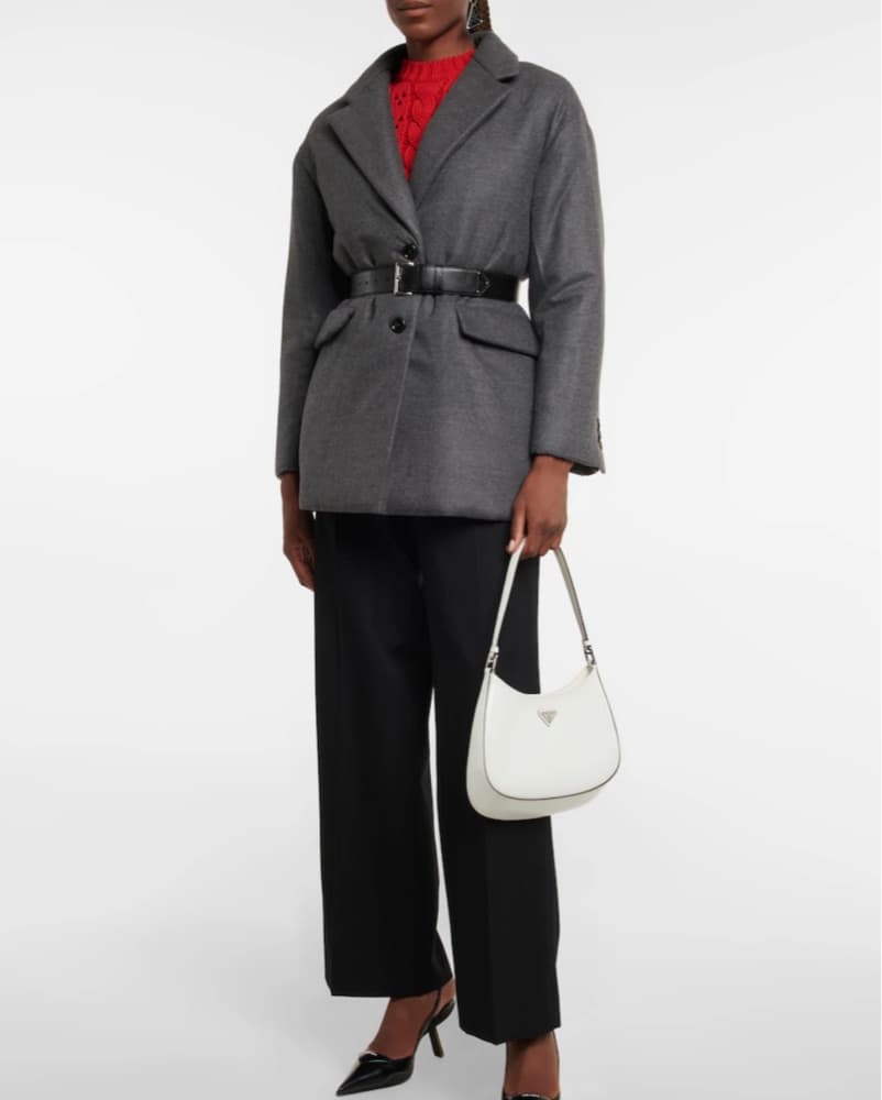 PRADA Belted Wool & Cashmere Jacket - Image 1