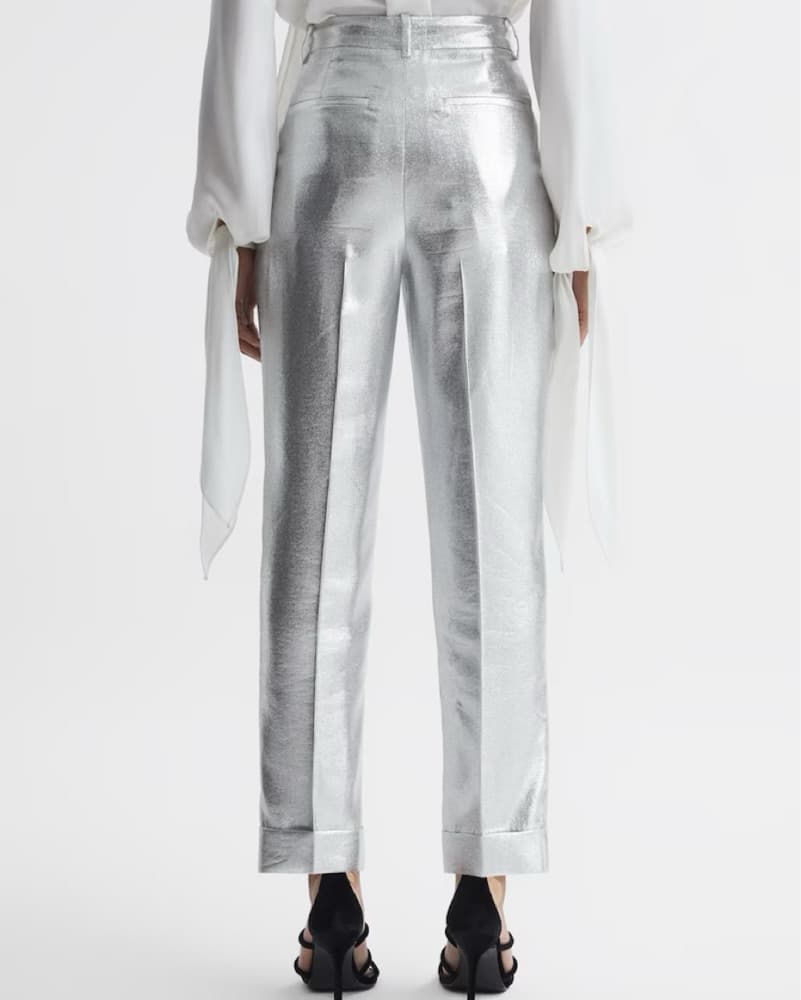 REISS Tapered Metallic Trousers🩶✨ - Image 2