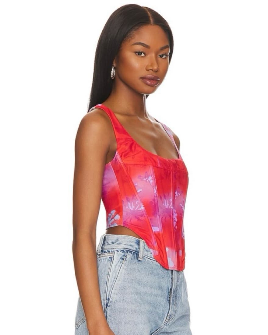 Miaou Campbell Corset in Rouge Mudd - Image 2