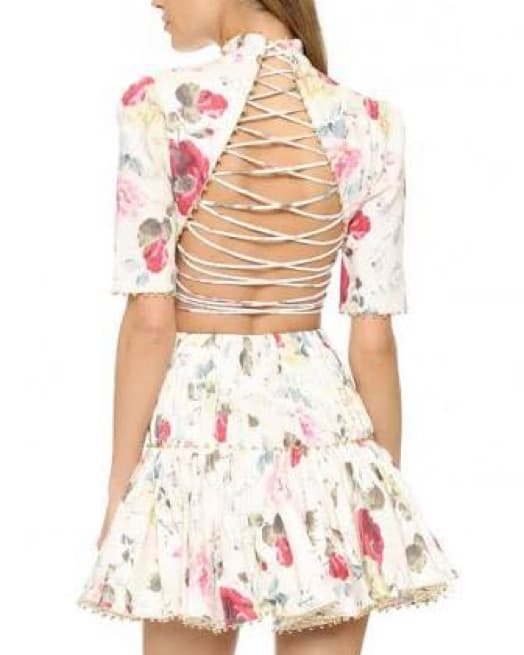 Rare Zimmermann Corset Mini Floral Dress - Image 3