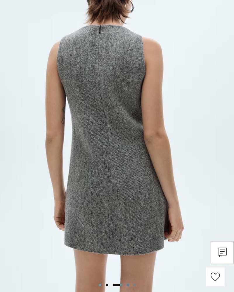 Mango Wool Dress With Buckle Detail - Image 2