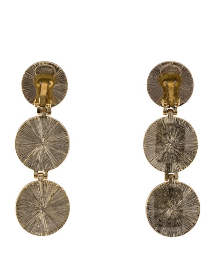 Gianni Versace Pearl Medusa Drop Earring - Image 3