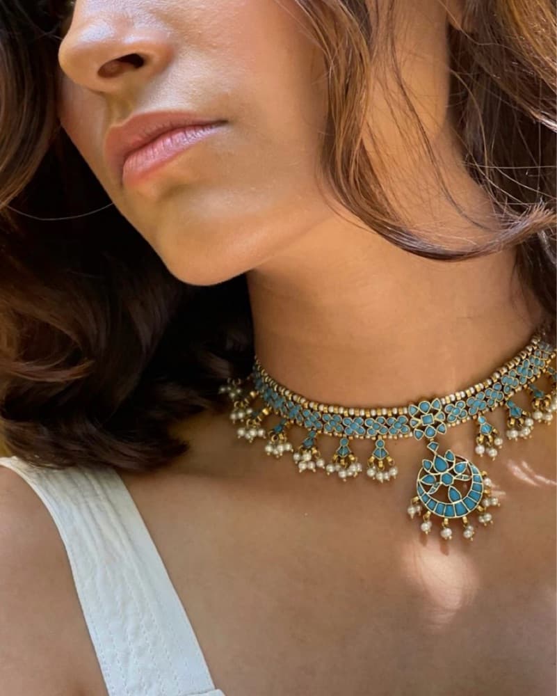 Turquoise Choker - South Asian - Image 1