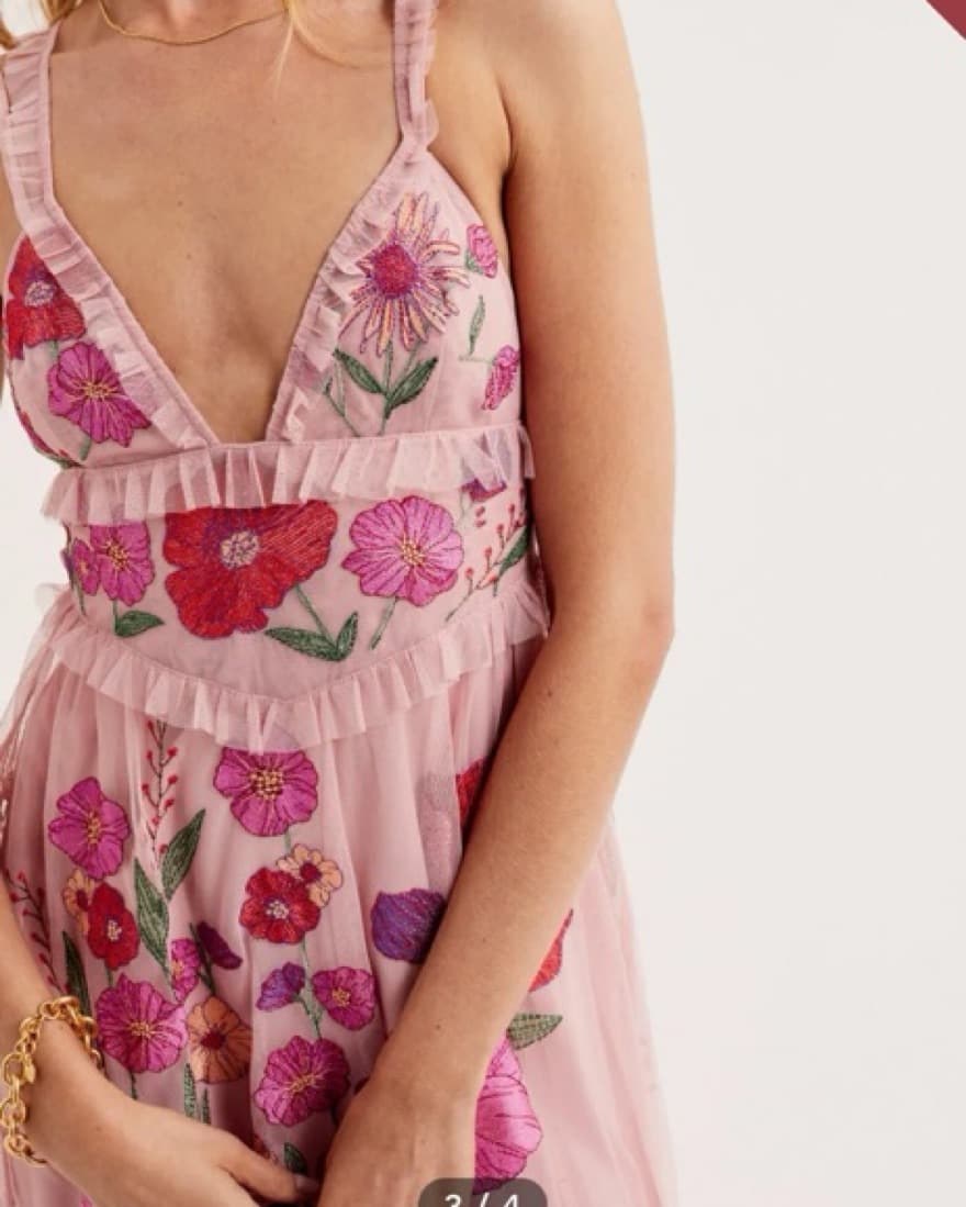 For Love And Lemons Pink Maxi Dress - Image 4