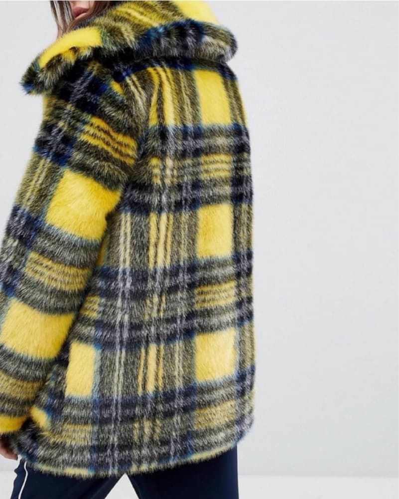 Jakke Plaid Fur Coat  - Image 2