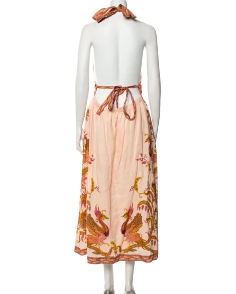 Floral Halter Midi Dress - Image 2