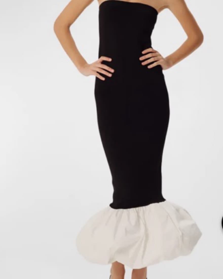 Ronny Kobo Strapless Gown With Puff  - Image 2