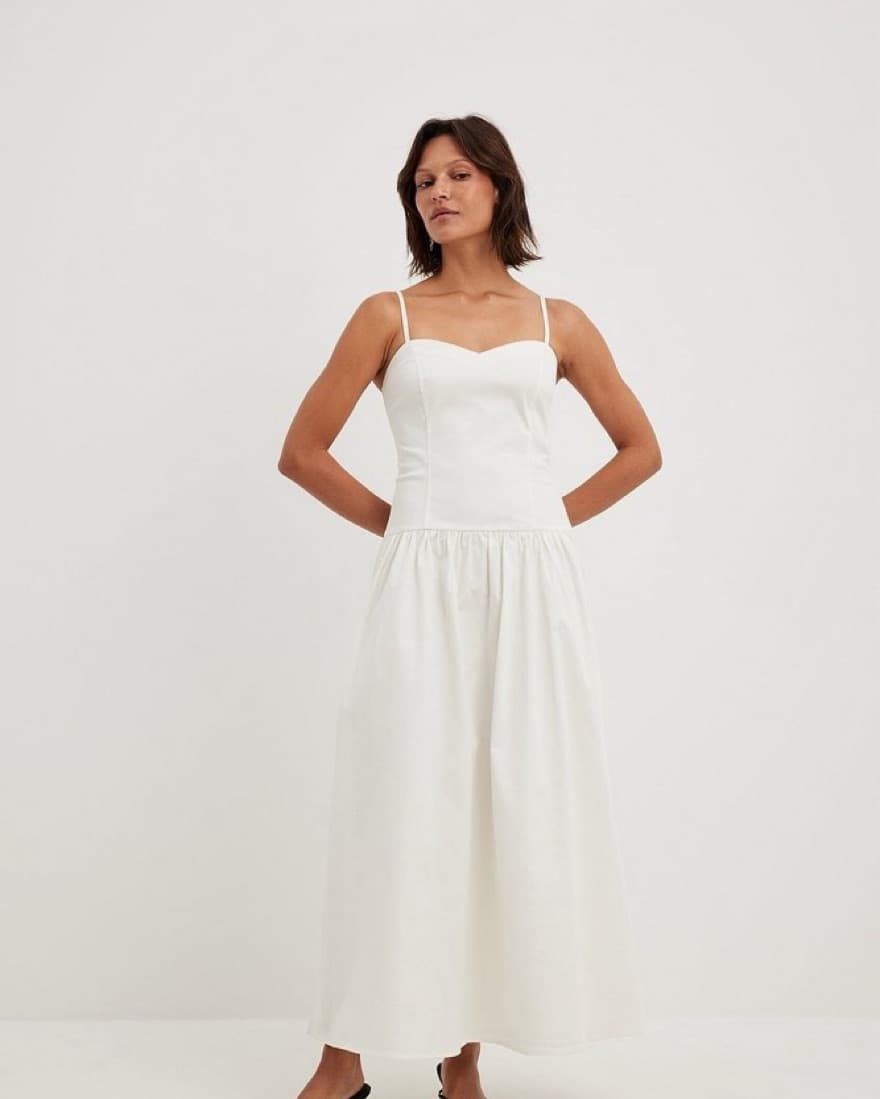 NA-KD Drop Waist Midi Dress - Image 6