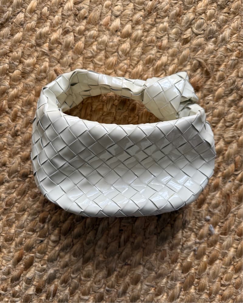 Bottega Veneta White Patent Jodie Mini - Image 1