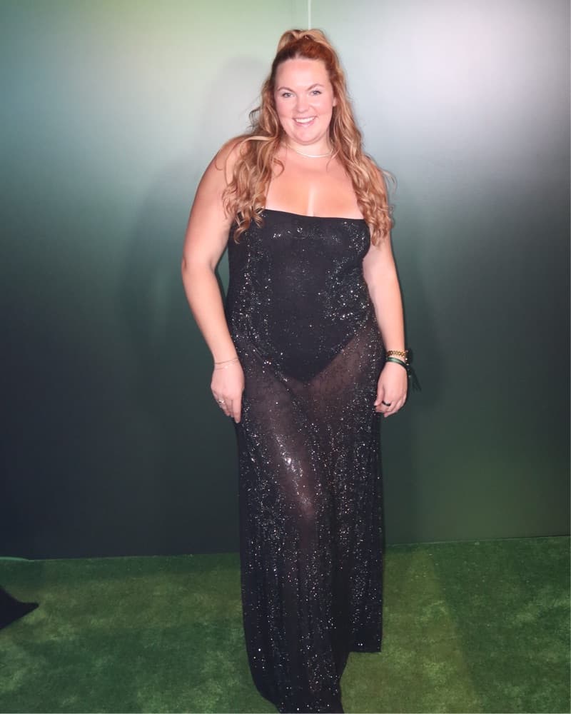 AFRM Sheer sequin dress With Bodysuit - Image 2