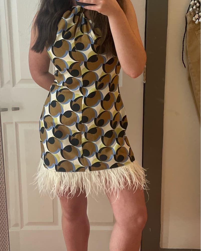 Zara Polka Dot Feather Dress - Image 2