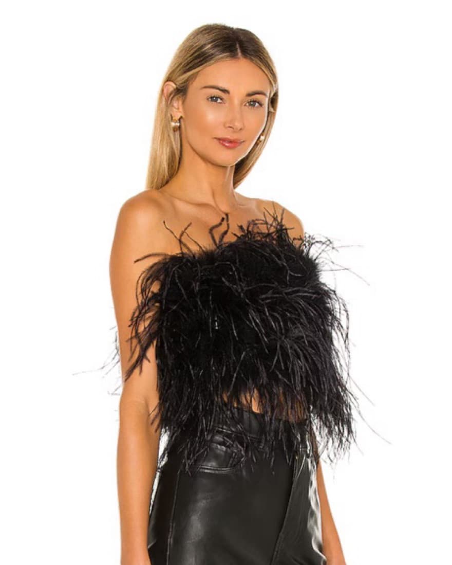 Lamarque Feather Bustier Top - Image 1