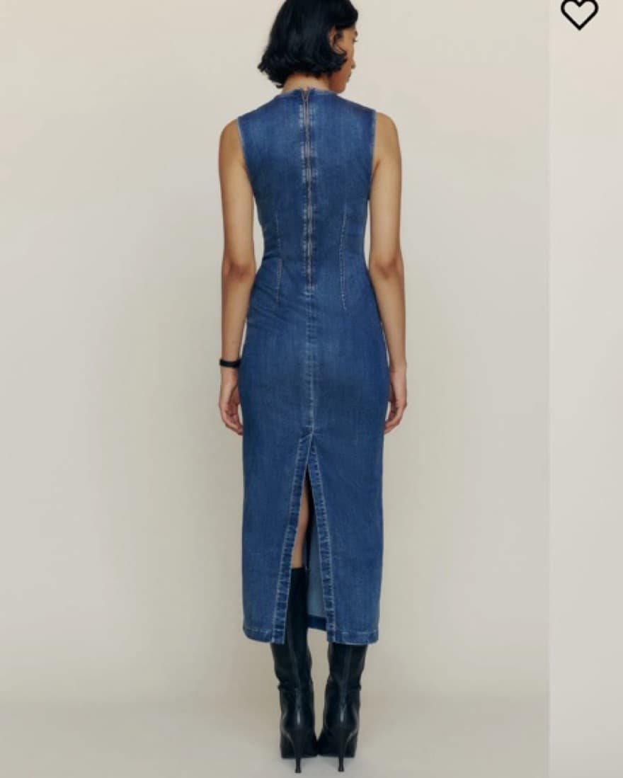 Reformation Kendi Denim Midi Dress - Image 2
