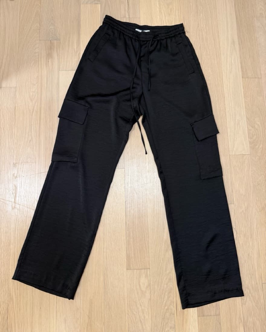 Zara Satin Effect Cargo Pants - Image 1