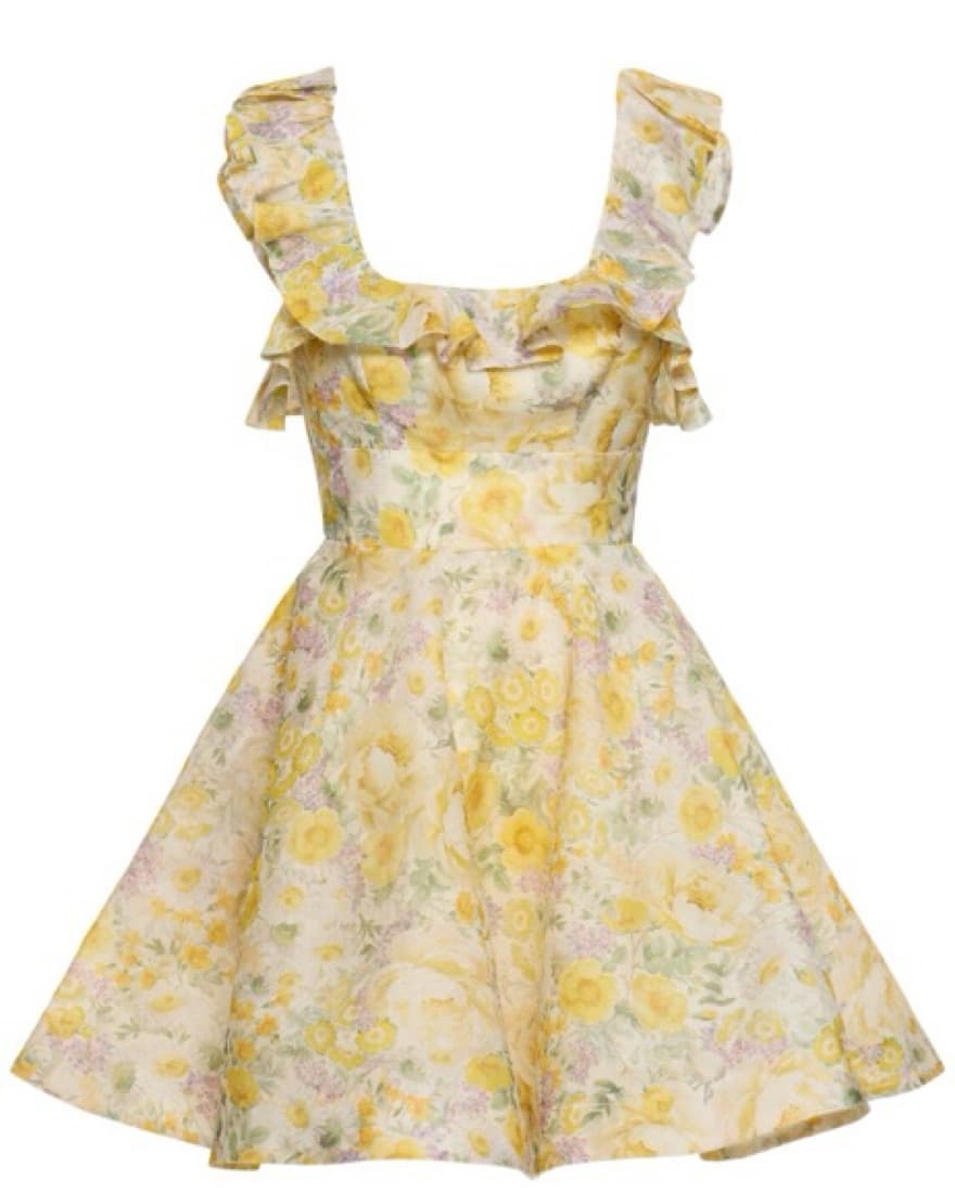 Harmony ruffled linen silk mini dress - Image 2