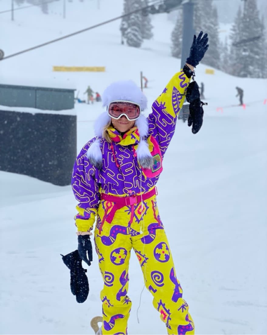 Vibrant Printed Ski Onesie - Image 1