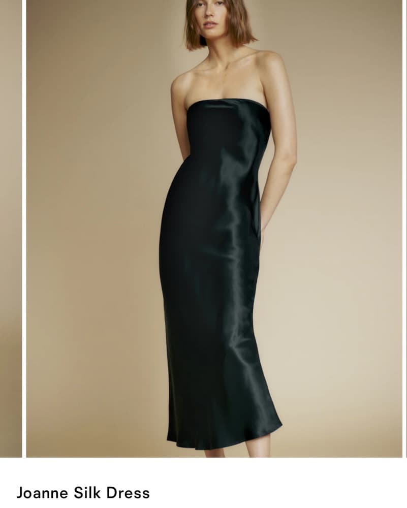 Reformation Black Silk Dress - Image 1