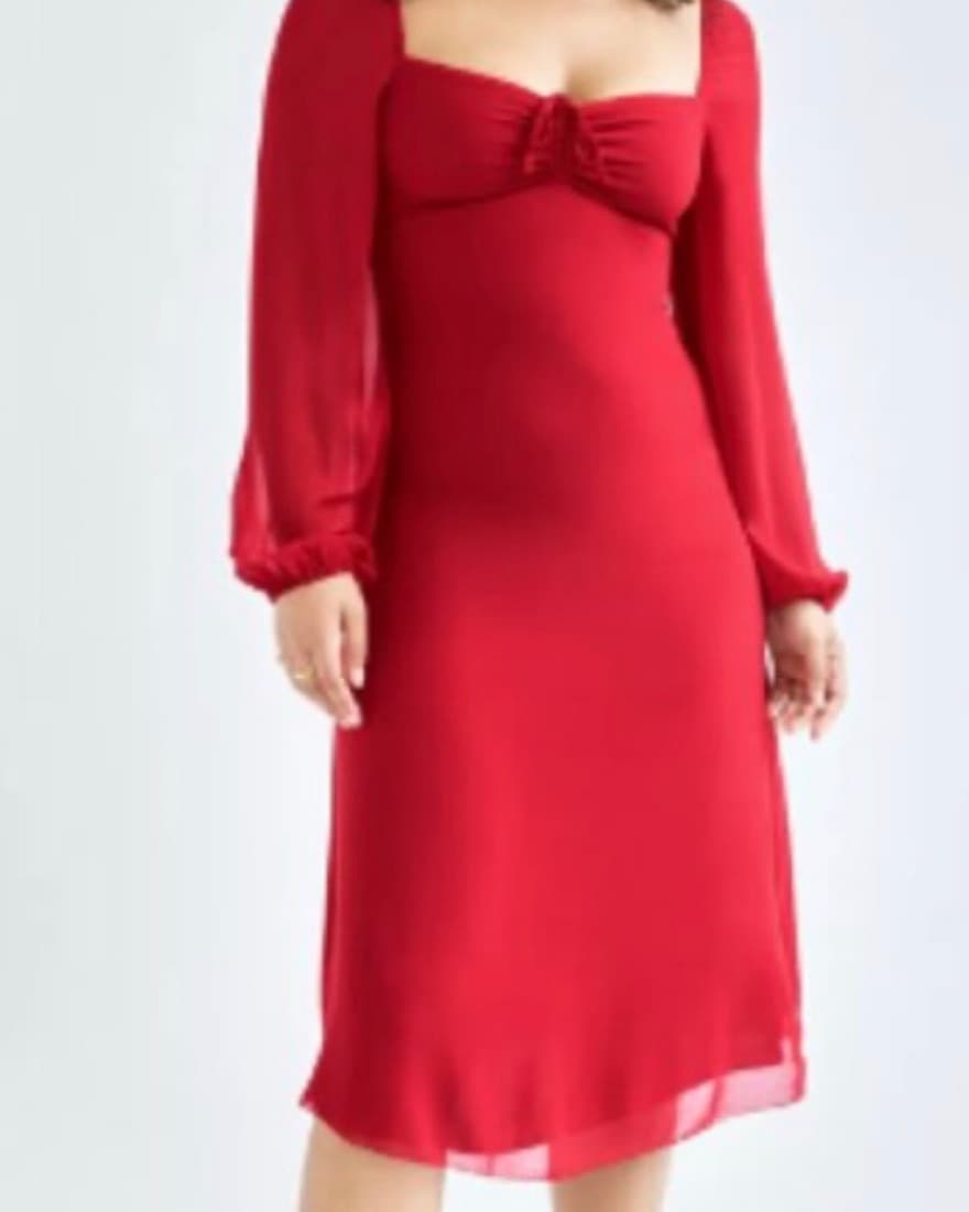 Red Aritzia Wilfred Dress - Image 2