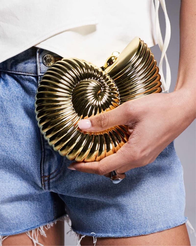 Gold Shell Clutch - Image 1
