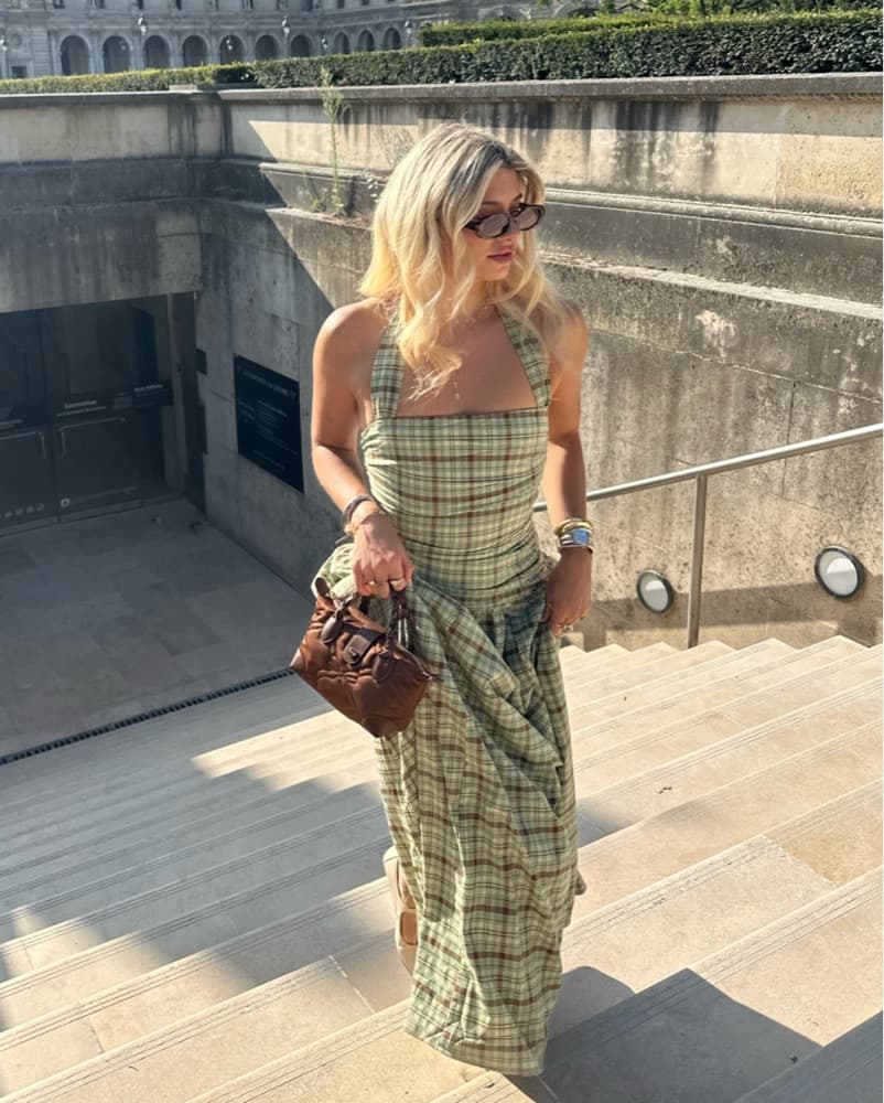 Plaid Maxi dress - Image 1