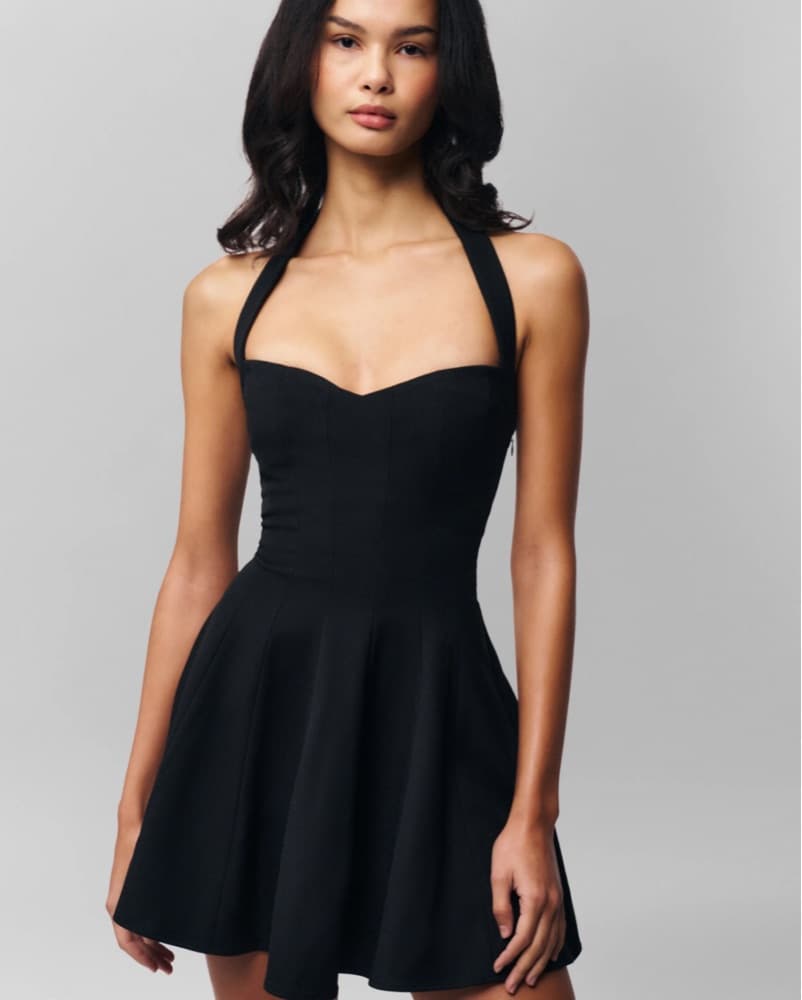 Juliette Black Halter Dress - Image 2