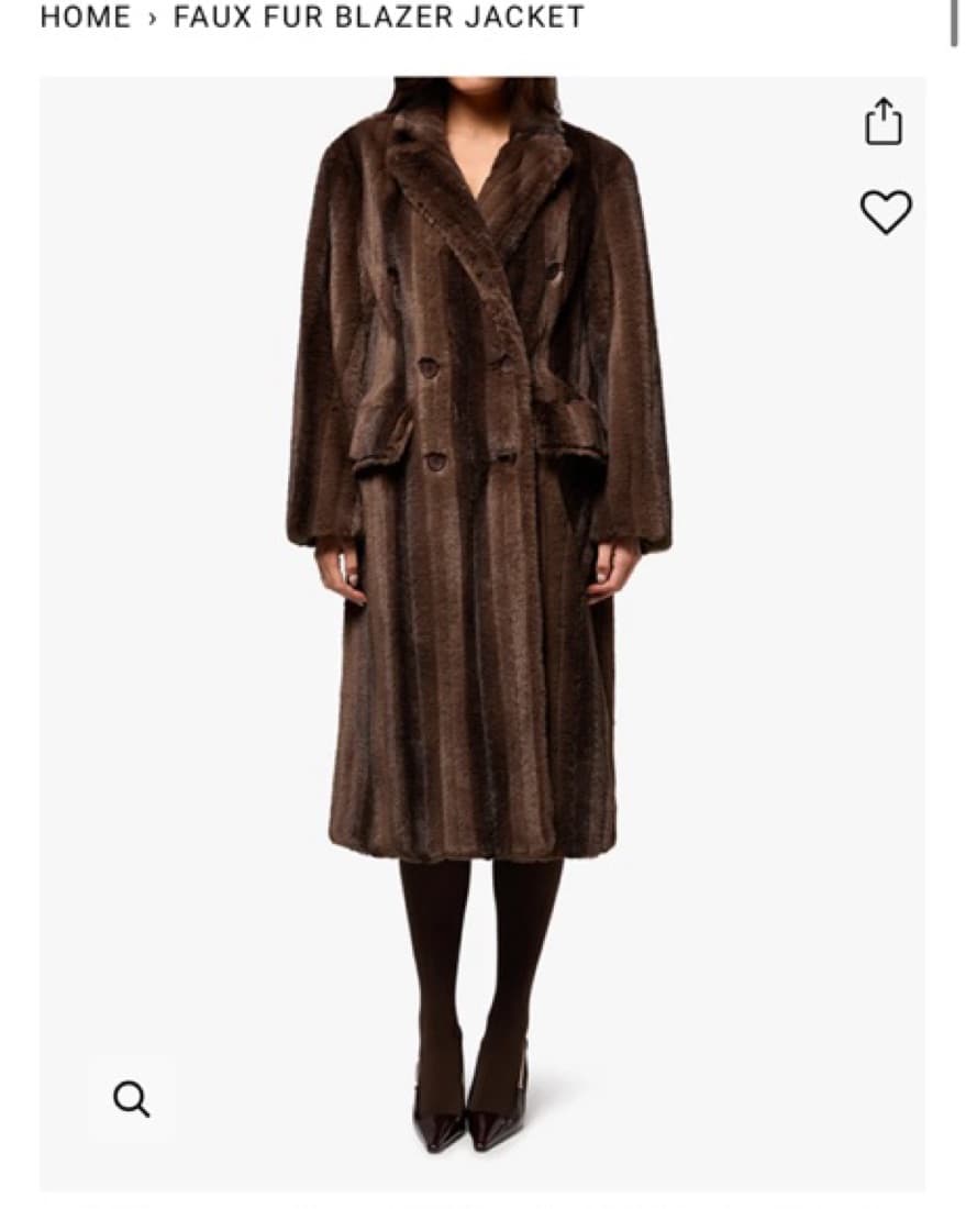 Brown Faux Fur Coat - Image 1