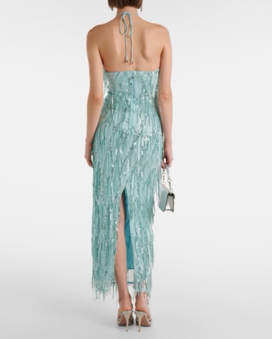 Rotate Blue Sequin Dress - Image 3
