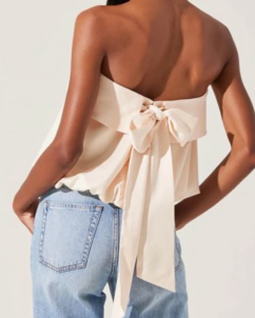 ASTR the label strapless silk bubble top - Image 2