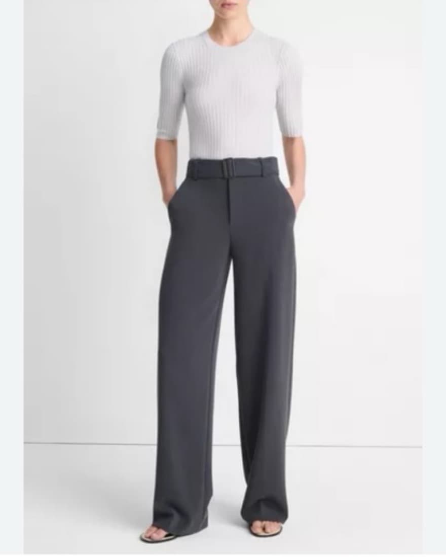Grey Tailored Petite Pants  - Image 1