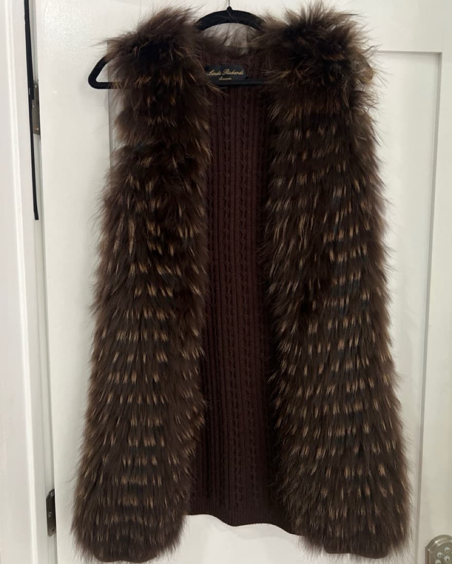 Linda Richards Luxury Brown Fur Vest - Image 2