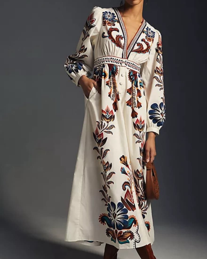 Farm Rio Floral Maxi Dress - Image 1