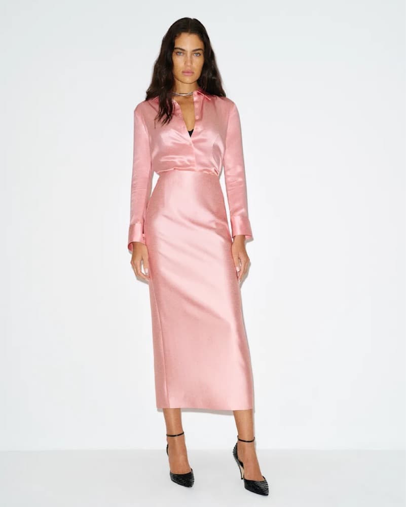 Reformation Pink Lydia Skirt - Image 1