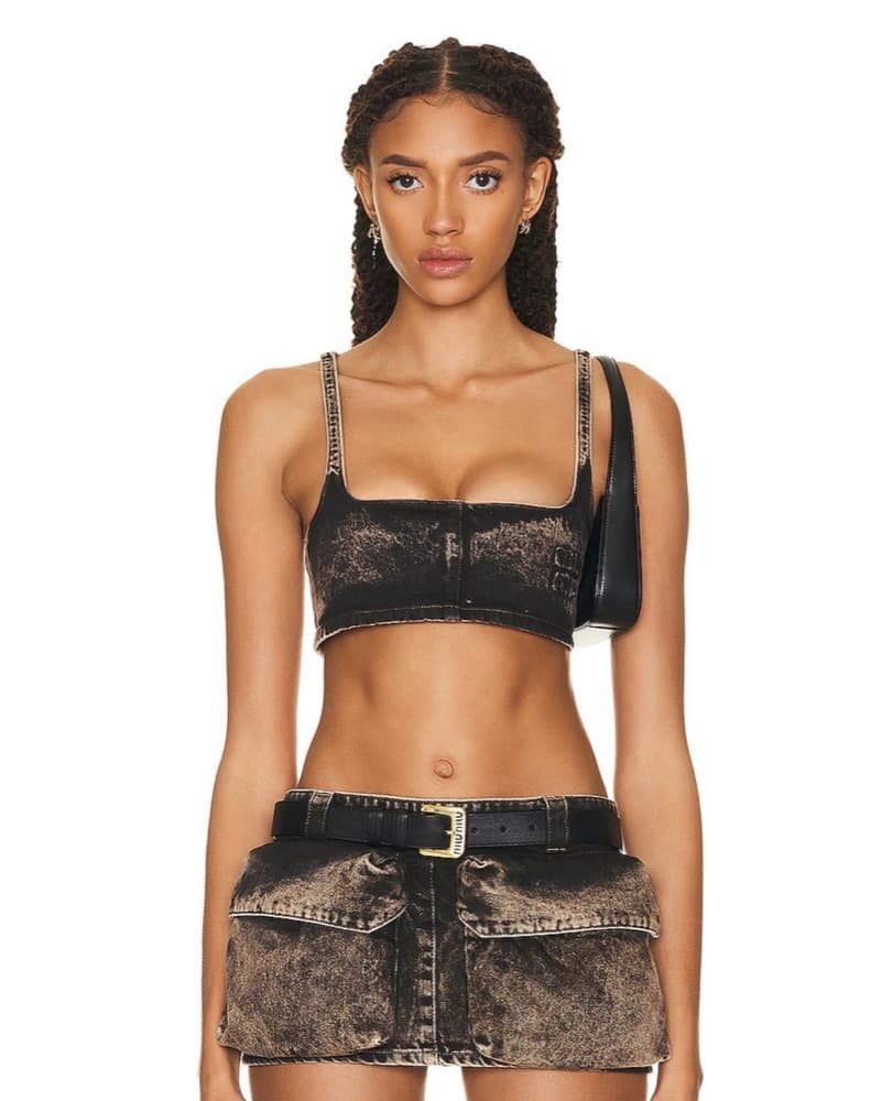 Miu Miu Marbelized Denim Tank Top - Image 5