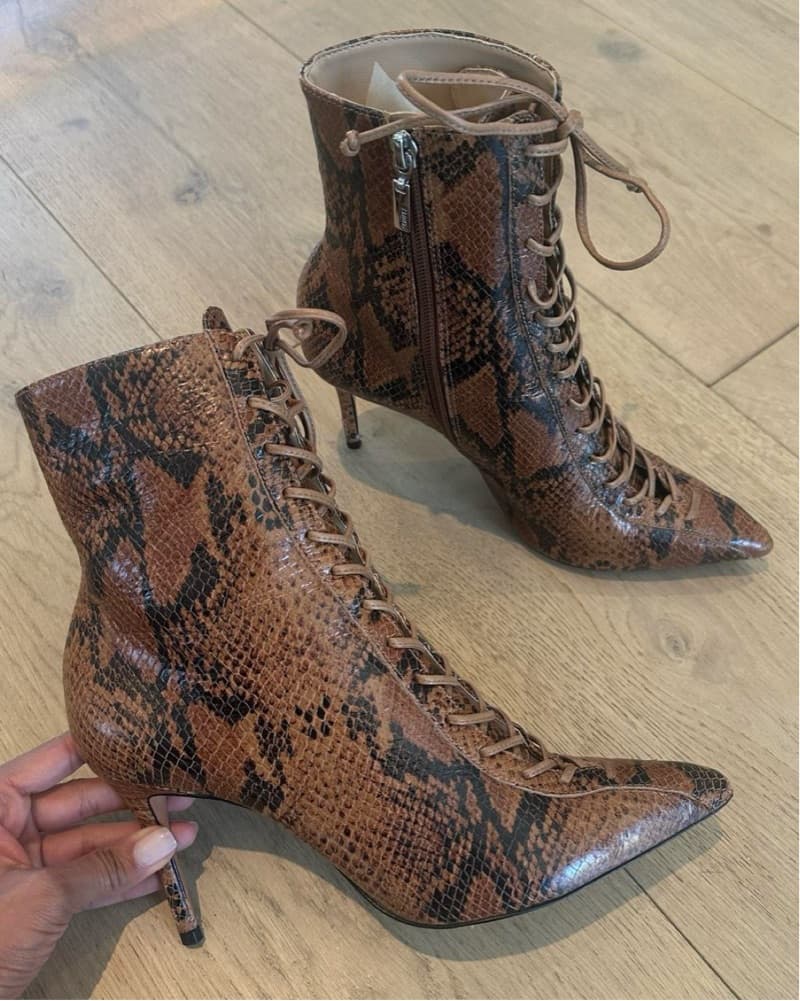 Schutz Brown snakeskin ankle boots  - Image 1