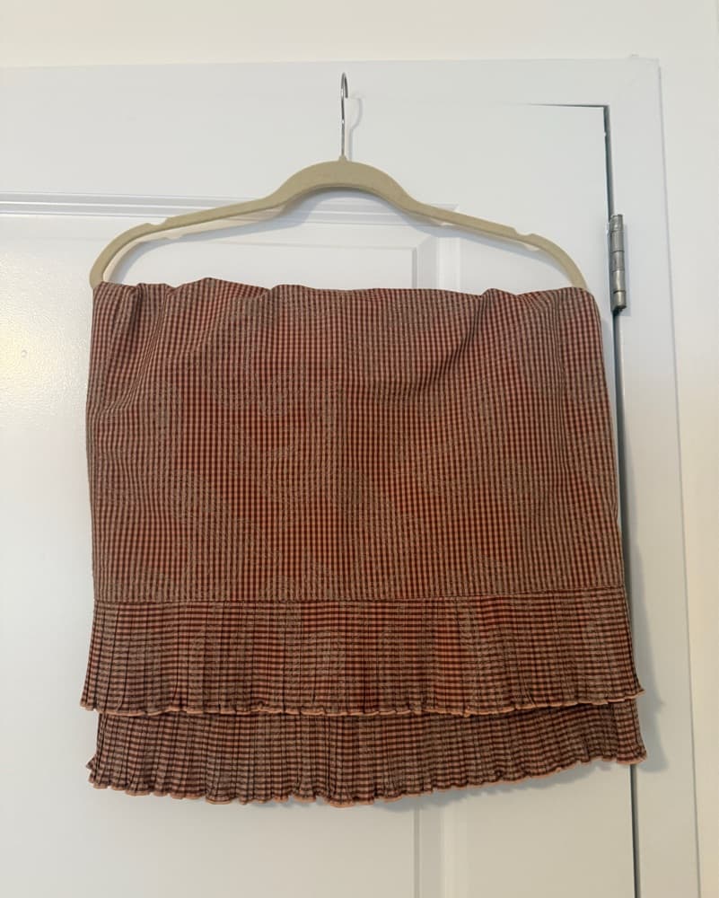 Vintage Plaid Suite Set Blazer And Skirt - Image 2