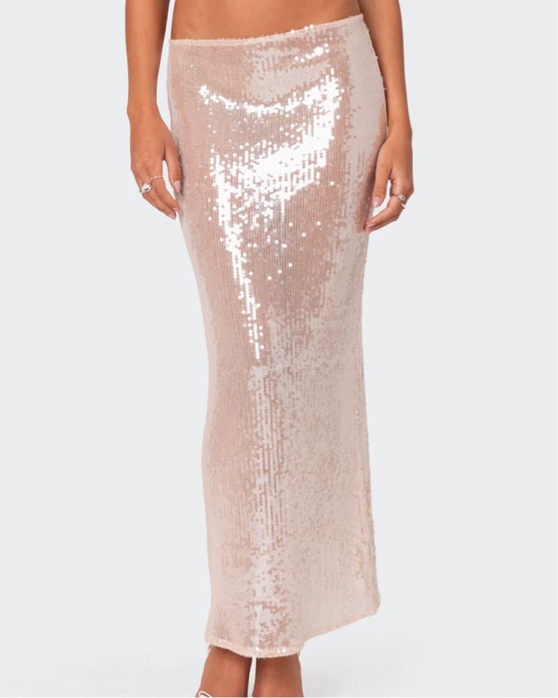 Shimmering Sequin Maxi Skirt - Image 1