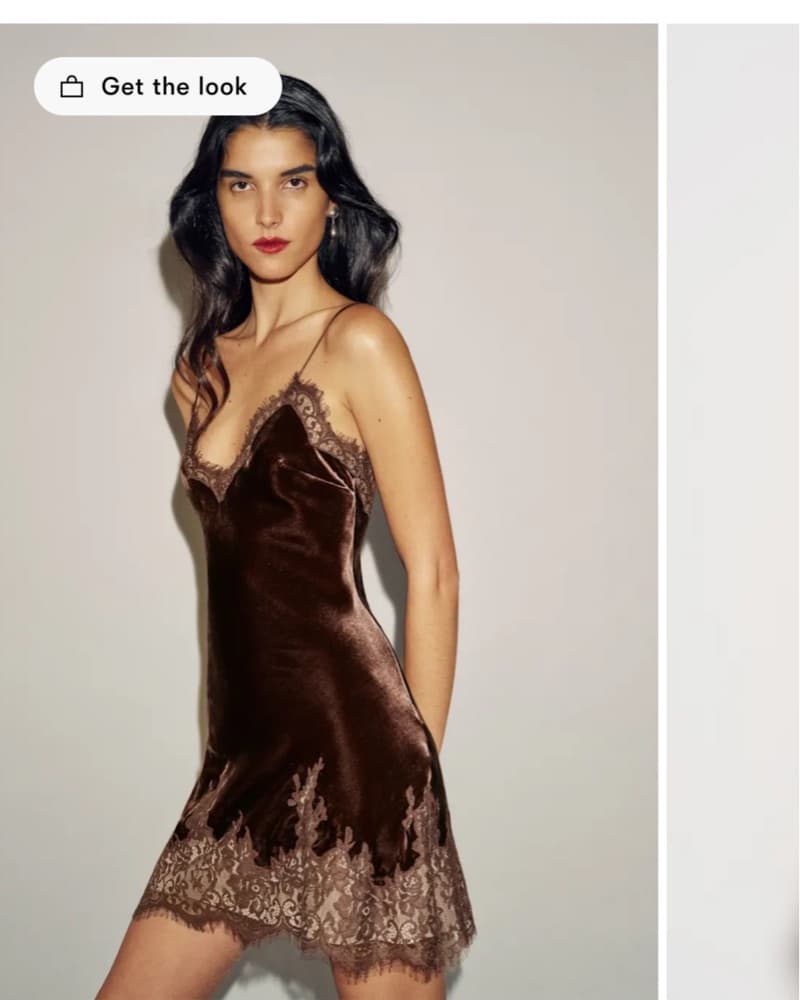 Reformation Velvet & Lace Dress - Image 2