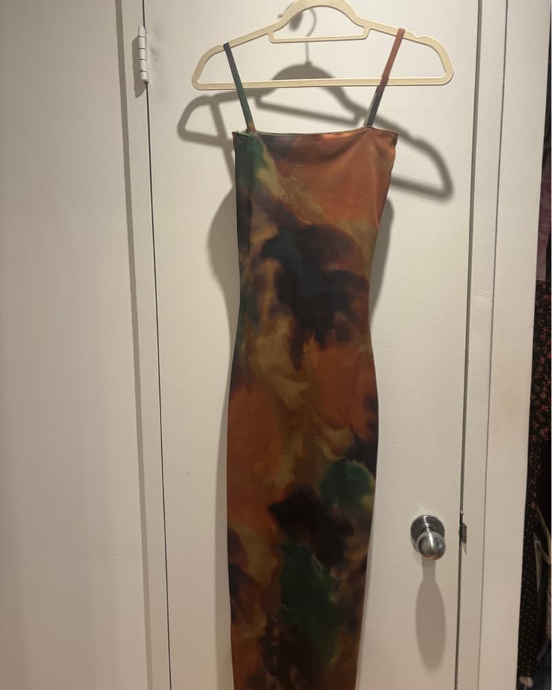 Camouflage Printed Maxi Dress - Image 1