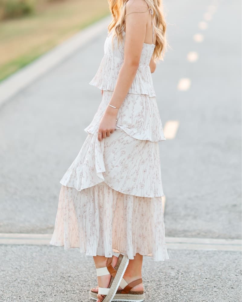 Club Monaco Womens Pleated Tiers Dress - Image 5