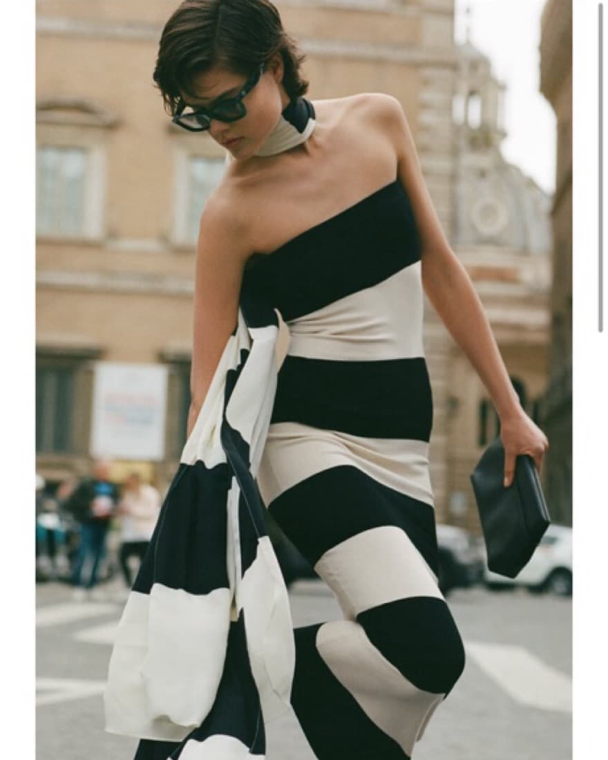 Posse Strapless Stripe Dress - Image 5
