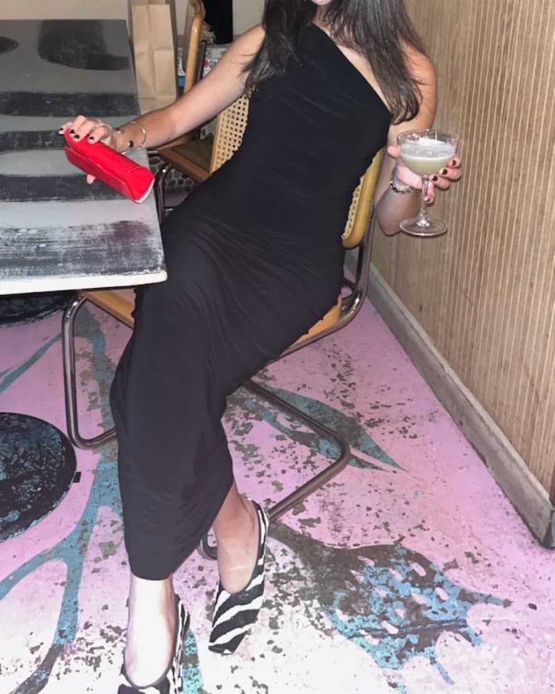 Black Rouched Off The Shoulder Dress - Image 2