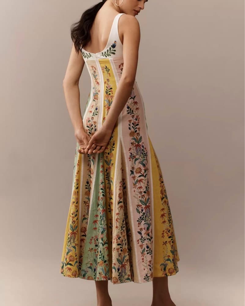 Farm Rio Floral Linen Maxi Dress - Image 2