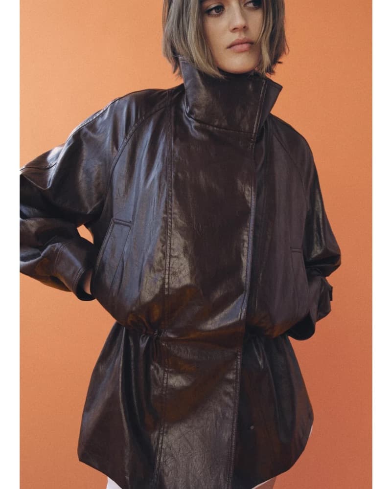 Leather Jacket with Cinched Waist - Image 4