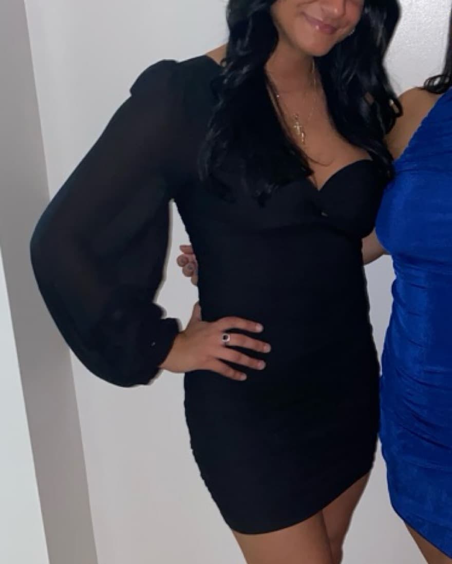 Black One Shoulder Mini Dress - Image 4