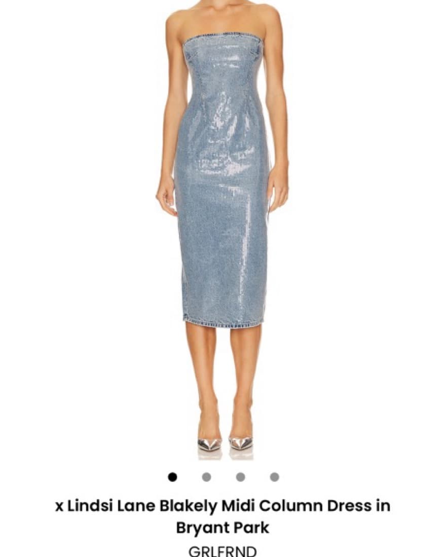 GRLFRND Blakely Sequin Denim Midi Dress  - Image 1