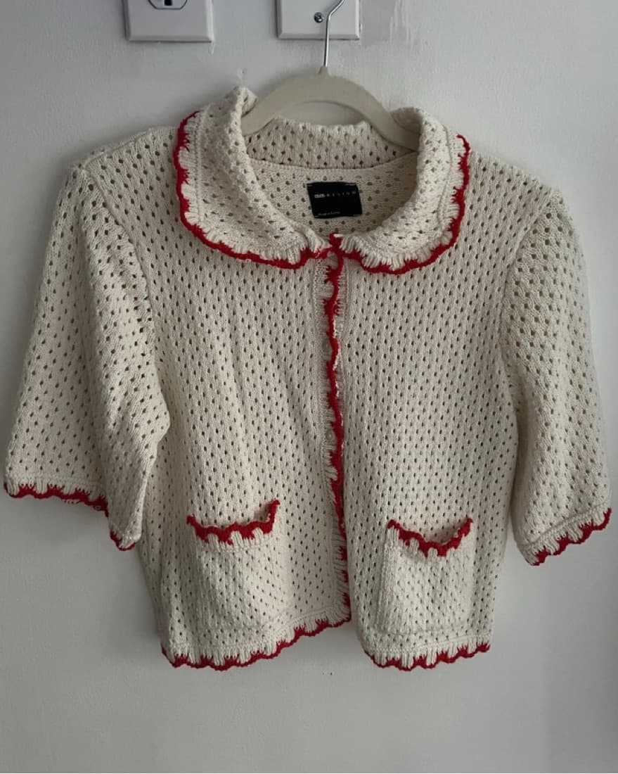 Red Stitch Cardigan - Image 3