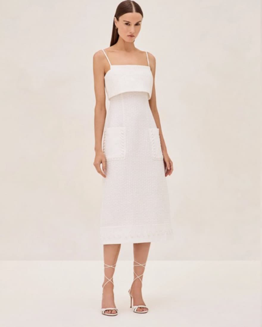 Alexis Noval Dress in White, Size M - Image 1
