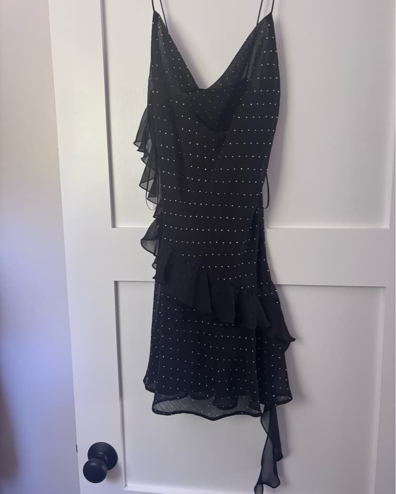 Small Zara Black Sparkle Dress - Image 2