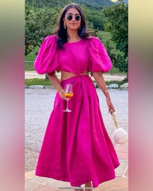 AJE Cutout Linen Blend Dress - Image 2